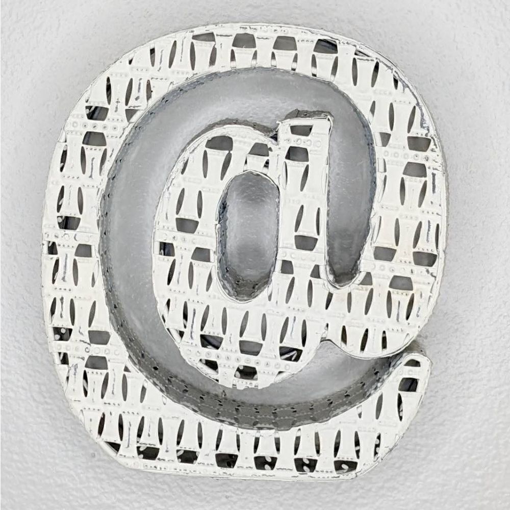 @ White Farmhouse Modern Cottage White Metal Home Decor @ AT symbol